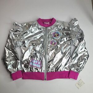 Girls L.O.L. LOL Surprise! Bomber Jacket - Silver NWT